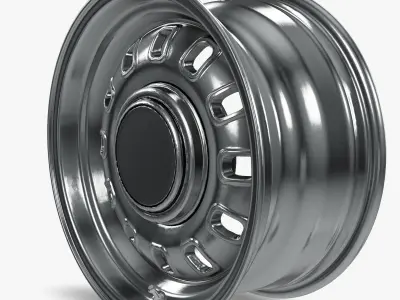 Legendary Wheel Co GT8 Wheel Silver 3D model