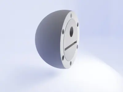 Vannila 3D Model round metal plate with holes Free low-poly 3D model