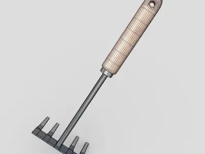 CC0 - Hand Rake Free low-poly 3D model