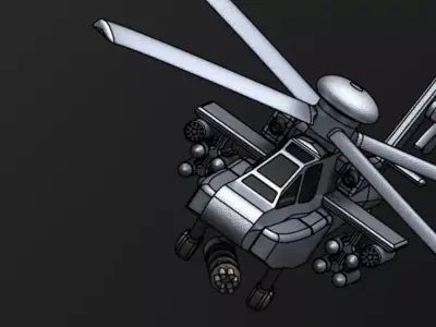 AH 64 Apache Free 3D print model