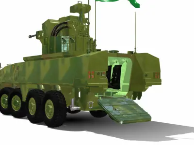 MOWAG PIRANHA lllC 8X8 UT30 BR Low-poly 3D model