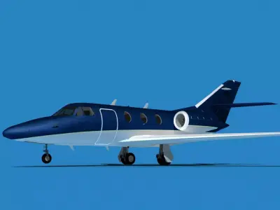 Dassault Falcon 10 V07 3D model