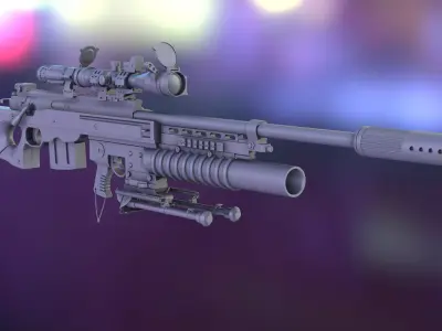 AWP Sniper 3D model