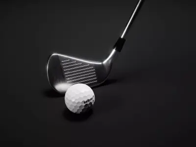 Golf Club Ball Low-poly 3D model
