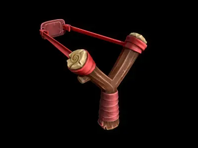 Stylized Slingshot Low-poly 3D model