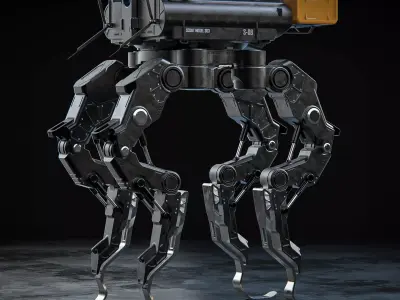 Sci-Fi Scout Robot 3D model