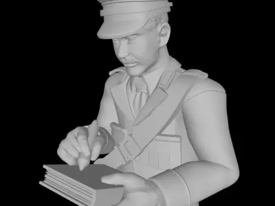 POLICEMAN SET - ARMY SET- MILITARY SET - POLICE PACK 3D print model