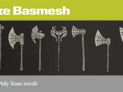 Axe Base Mesh VOL02 Low-poly 3D model