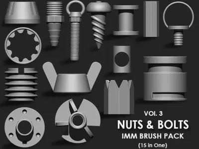 Nuts and Bolts IMM Brush Pack 15 in One Vol 3 3D model