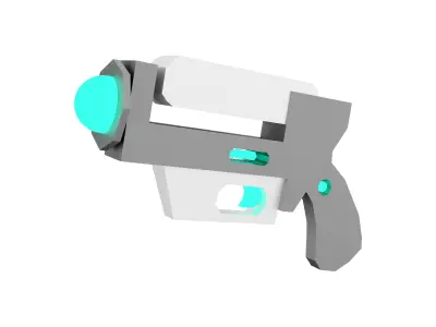 3d cartoon retro space blaster icon 3D model buy