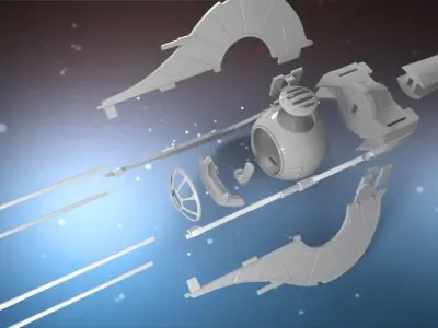 Spaceship Chiss clawcraft 3D print model