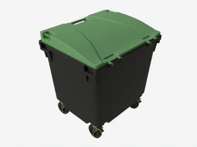 Mobile Waste Container 1100 L 3D model