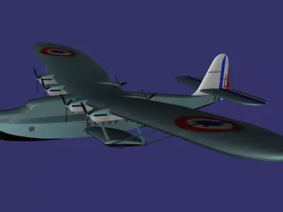 Latecoere 523 Free low-poly 3D model