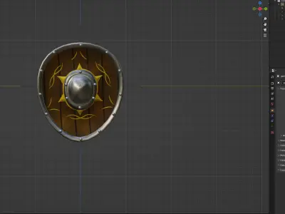 shield Game-Ready with LODs  Textures Low-poly 3D model