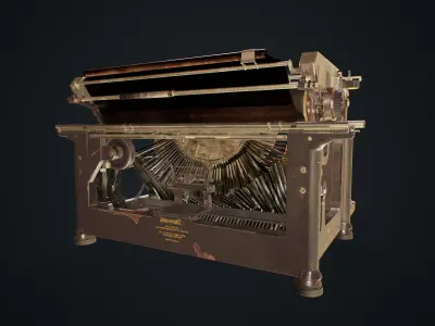Underwood Typewriter Low-poly 3D model purchase