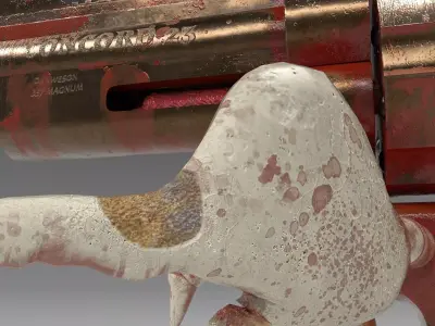 Pistol Scorpion  Low-poly 3D model