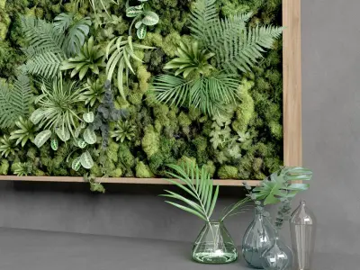 Square Green Moss Set 150cm x 150cm 3D model