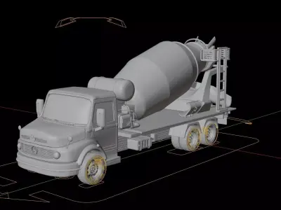 Mercedes-Benz LAK Concrete Mixer 3D model
