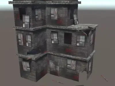 firefighter package add truck  house 3D model