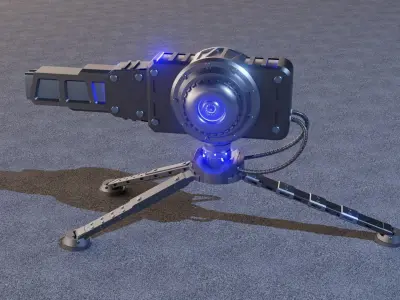 Sci-fi turret  3D model