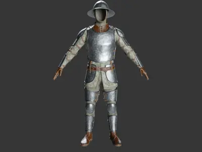 Medieval Common Armor Suit Low-poly 3D model