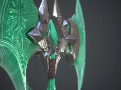 Cardinal Great Axe Low-poly 3D model