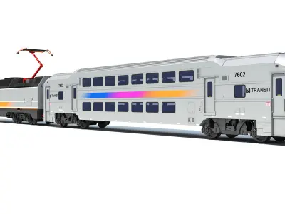 New Jersey NJ Transit Train 3D model
