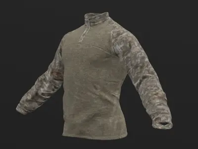 Mens Tactical Military Combat Shirt Long Sleeve 3D model