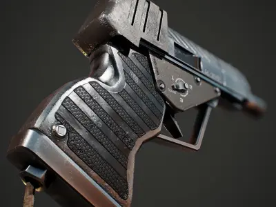 Hand Gun R303 Free low-poly 3D model