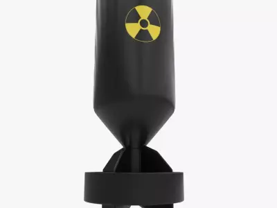 Nuke Bomb Cartoon Weapon 3D model