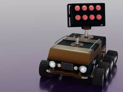 robot-car toy car with light 3D model