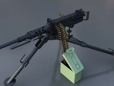  M2HB Machine Gun 3D model