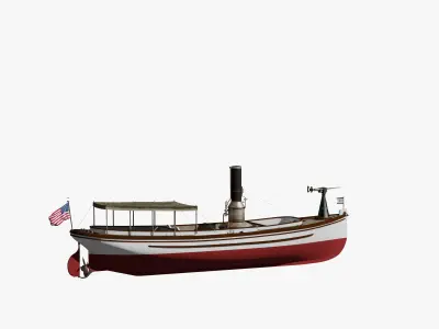US Navy Steam Cutter 40 ft  ca  1900 3D model
