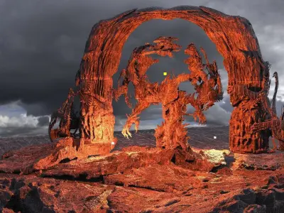 Dantes Demon Clawed archway  Kitbash 1 3D model