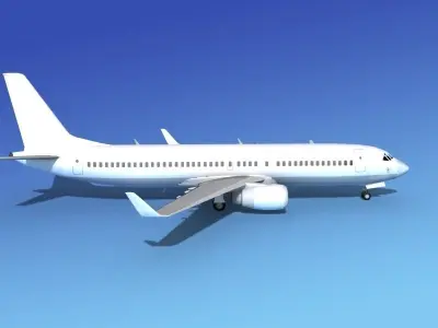 Boeing 737-800ER Unmarked 2 3D model