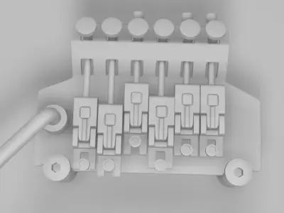Tremolo Floating System Guitar Bridge Free 3D model