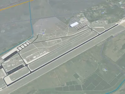Dandong Liaoning China 35km Free low-poly 3D model