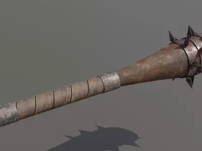 Orc Club Low-poly 3D model