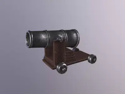 Old Artillery Cannon 3D model