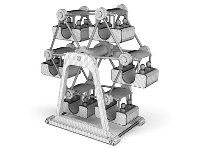 Children toy ferris wheel 3D model