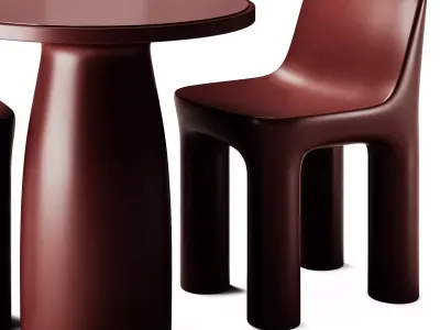 Qeeboo Toto Table and Tata Chair 3D model