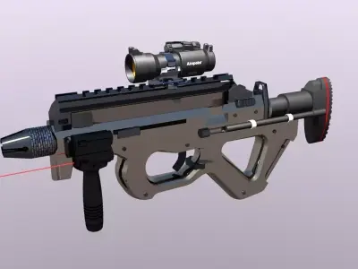  The cz805 is an assault rifle Low-poly 3D model