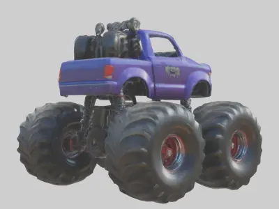 Cartoon Monster Truck model 3D model