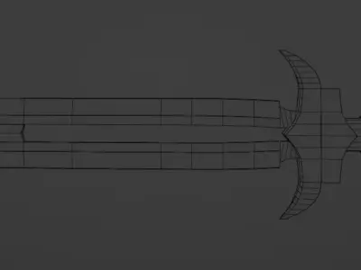 Fantasy Dagger Low-poly 3D model 2