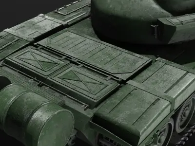 The T-72 Ural Low-poly 3D model
