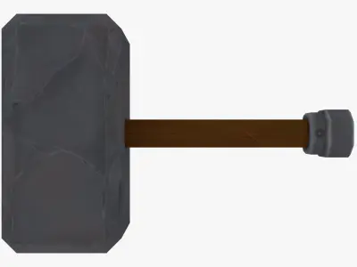 Handpainted Hammer Low-poly 3D model
