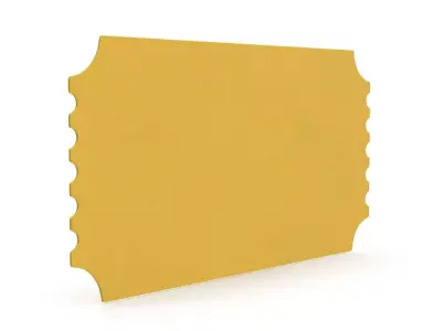 Cinema Ticket Low-poly 3D model