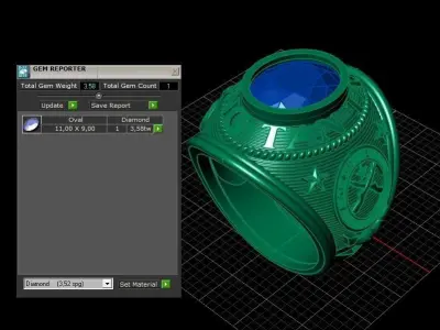 RING ARMY USA 3D print model