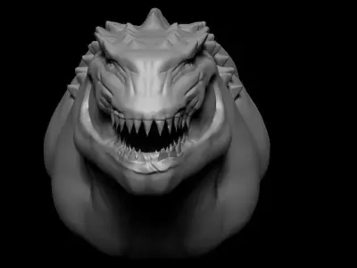 High resolution Monsters Head 3D model