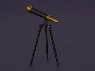 Spyglass 3D Model Low-poly 3D model